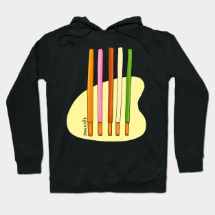 Colorful chocolate-coated biscuit sticks Hoodie